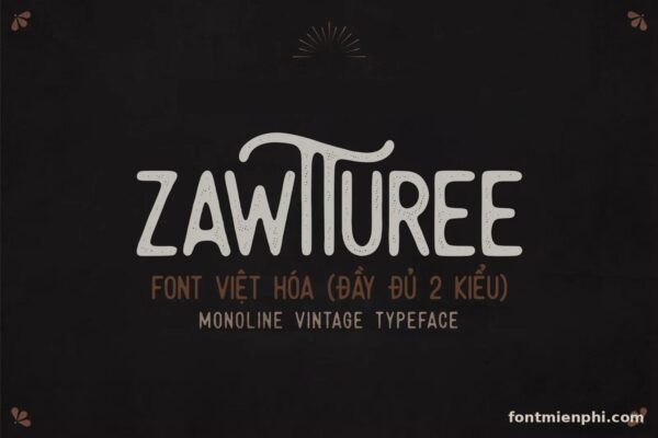 font zawturee việt hóa miễn phí
