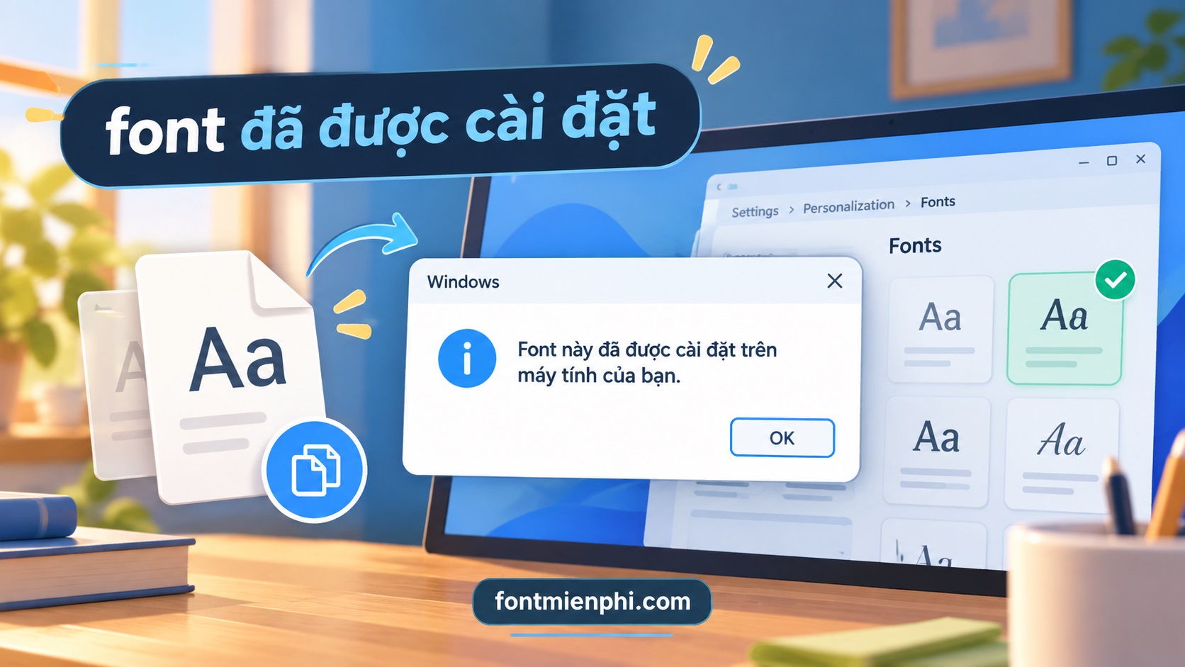 Cách cài đặt font chữ Việt hóa trên Windows 10 và 11