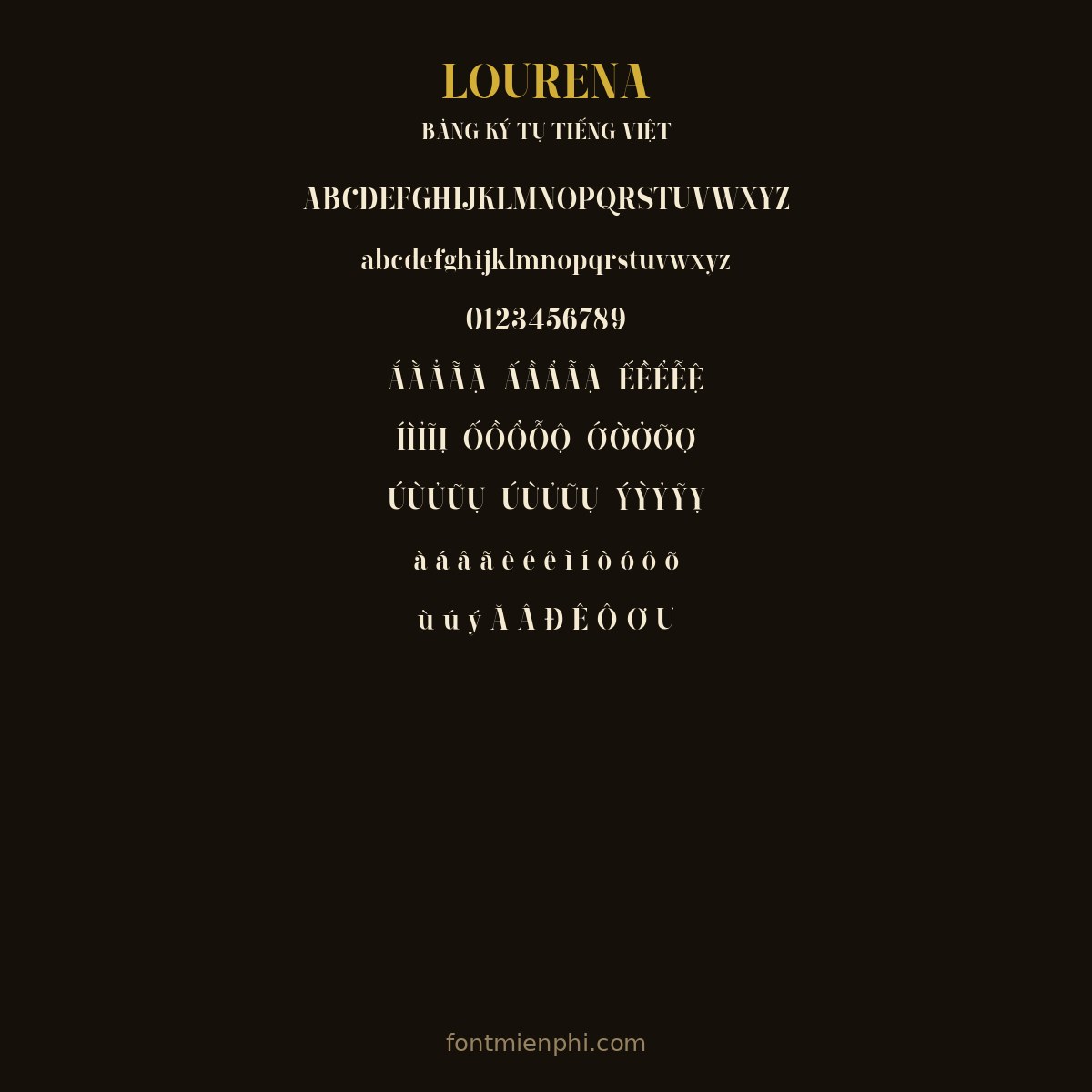 font lourena việt hóa miễn phí