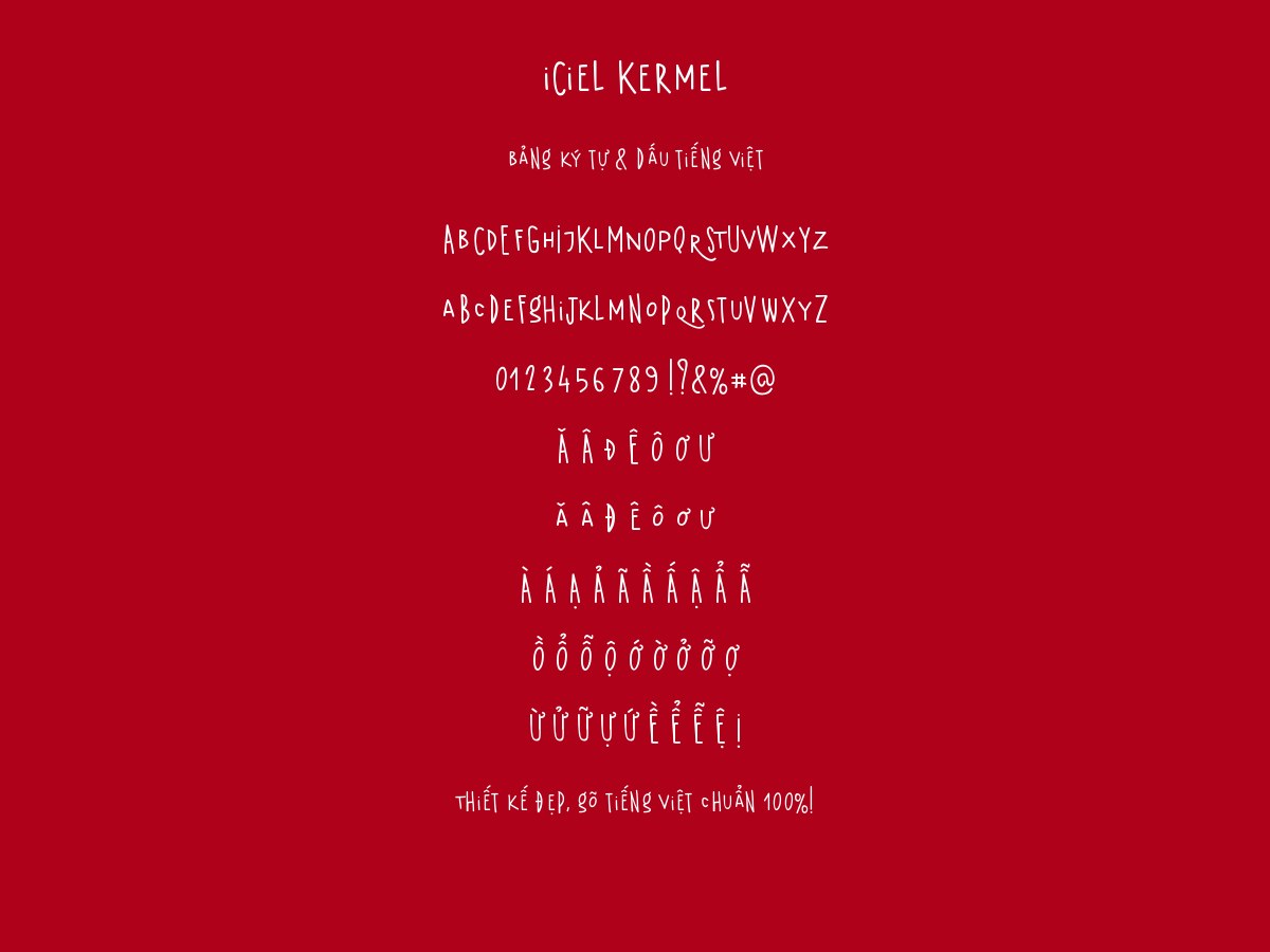 font iciel kermel việt hóa miễn phí