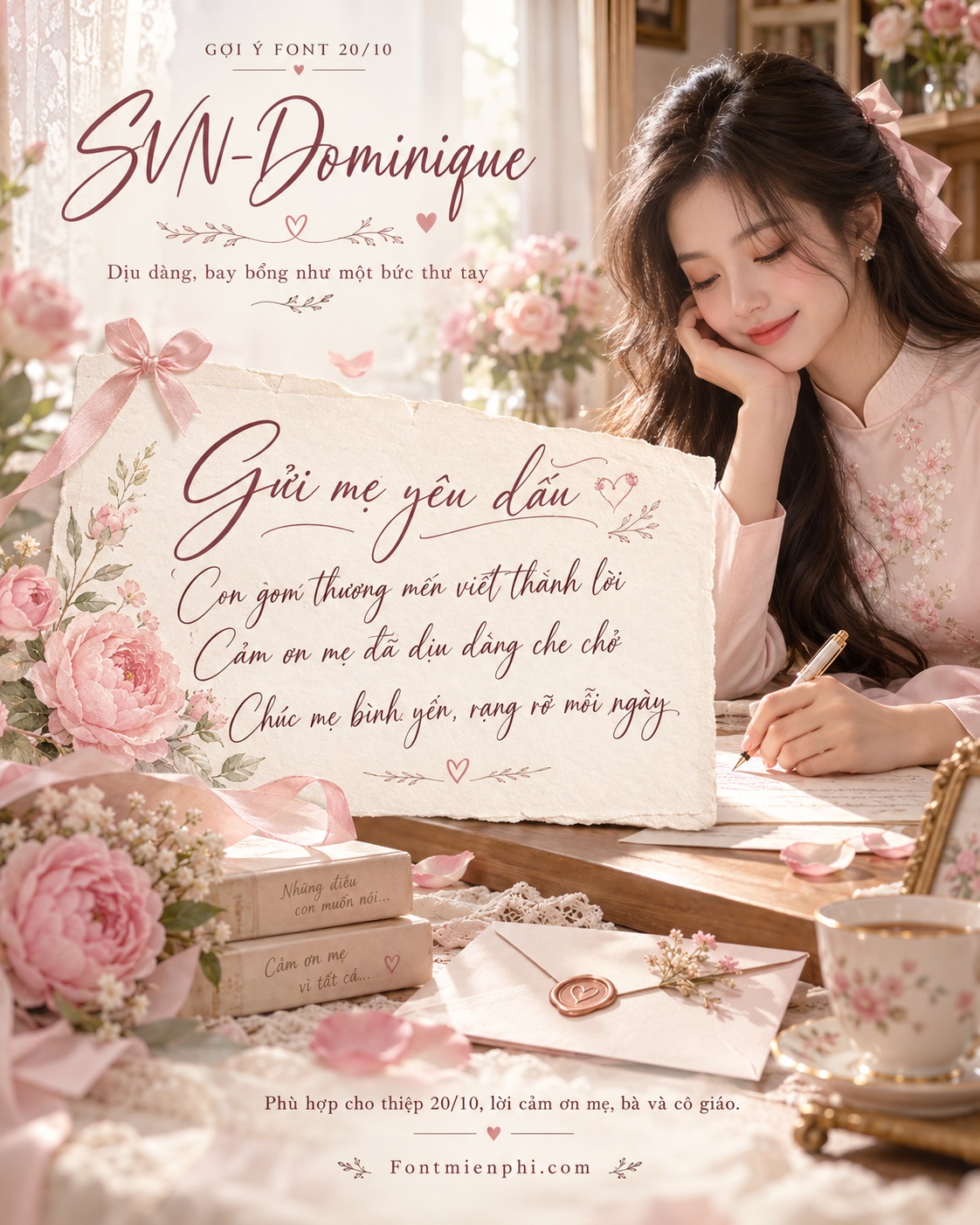 5 Font chữ Việt hóa đẹp cho ngày 20/10: Sang trọng và ấn tượng 5 5 Font chữ Việt hóa đẹp cho ngày 20/10