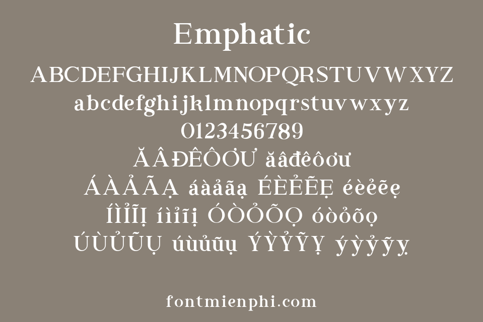 Font Emphatic Việt hóa