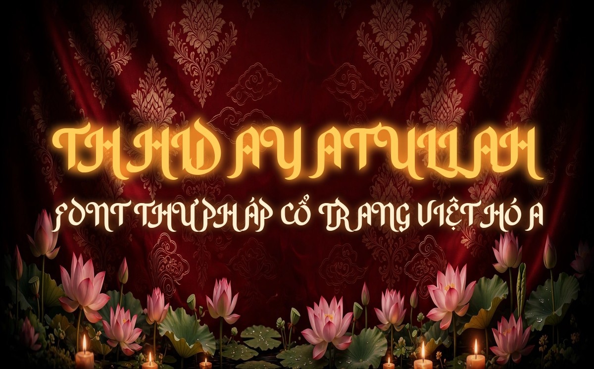 Ứng dụng font TH Hidayatullah Việt Hóa cho bìa sách Phật giáo