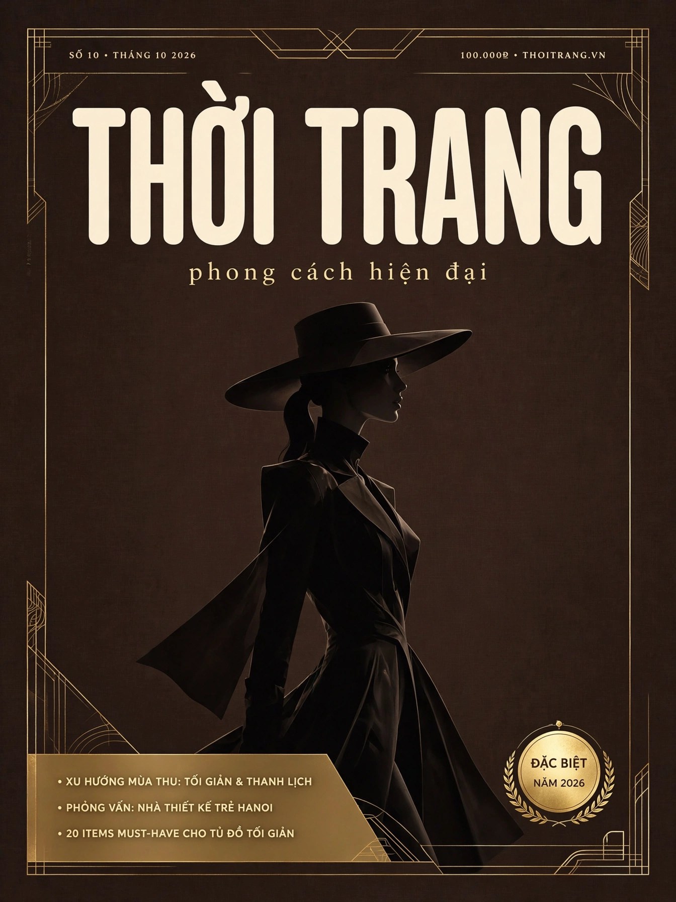 Font Thời Trang TH Rosela Việt Hóa Miễn Phí 2 Ứng dụng font thời trang TH Rosela Việt hóa trên bìa tạp chí thời trang THỜI TRANG