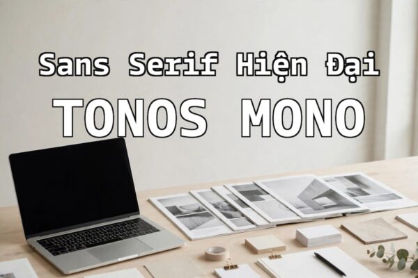 Ảnh minh họa font Tonos Mono Việt Hóa cho thiết kế hiện đại