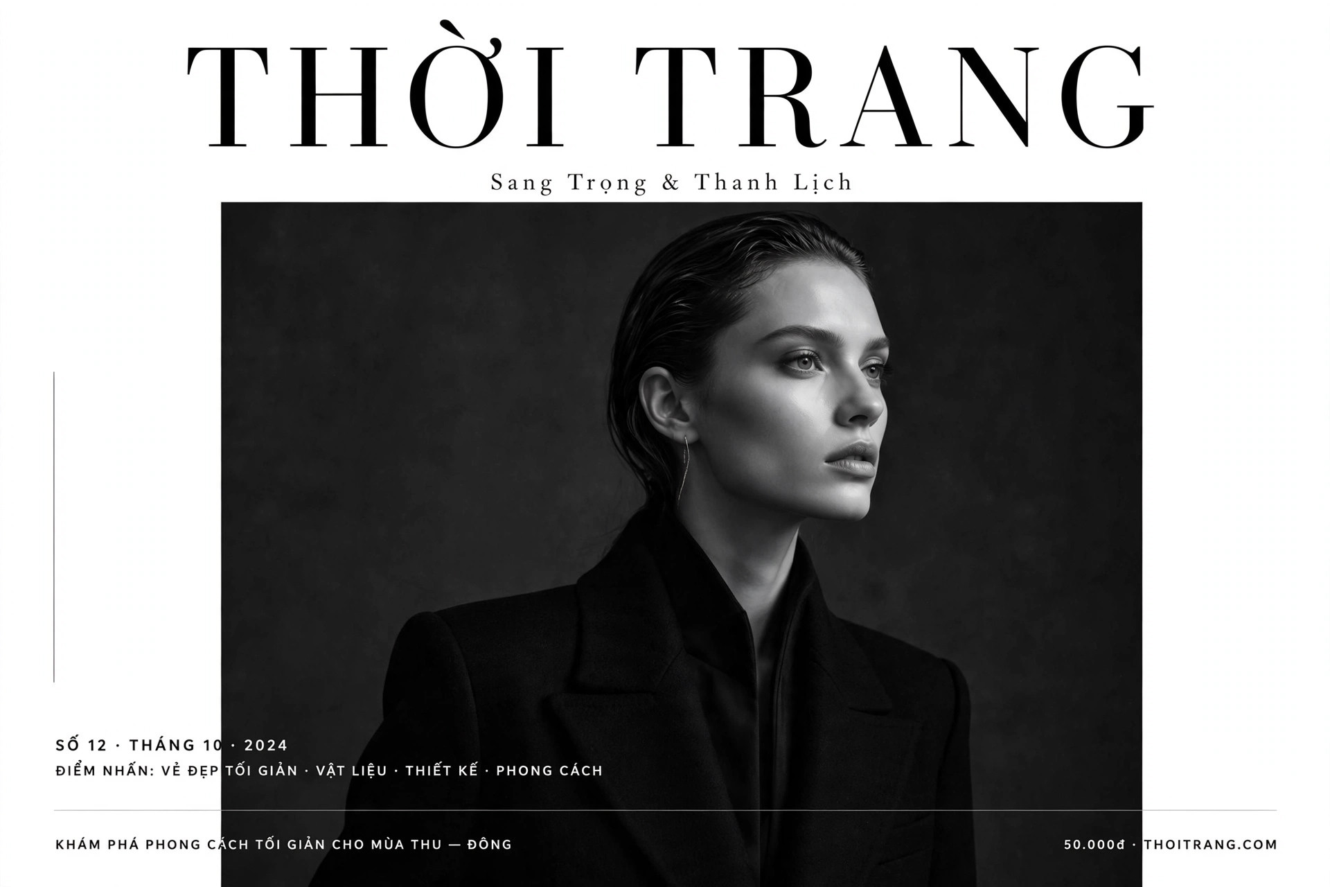 Font Chữ Thời Trang SVN-North Carossela Việt Hóa Miễn Phí 2 Ứng dụng font SVN-North Carossela việt hóa trên bìa tạp chí thời trang – font serif sang trọng
