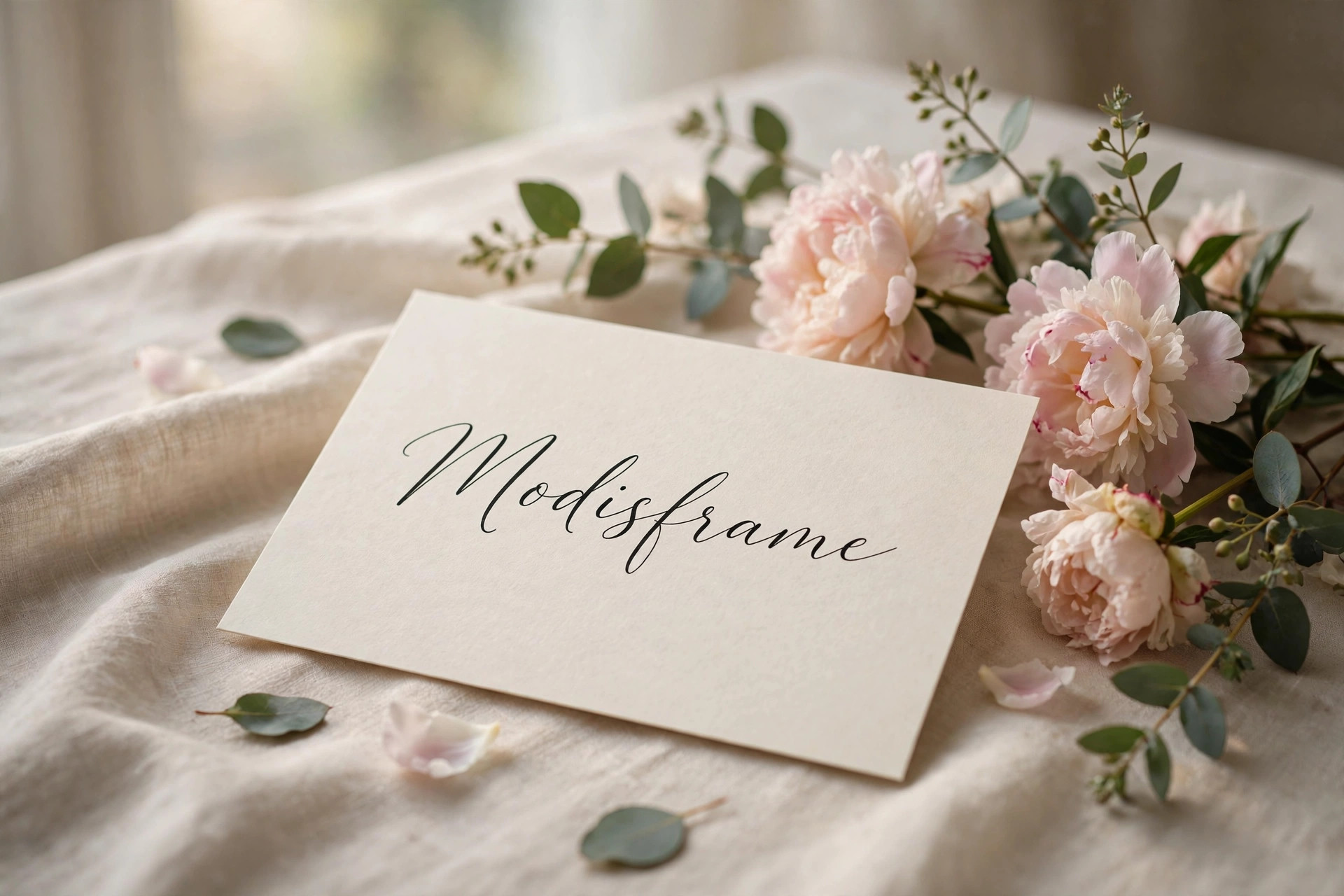 Font Chữ Ký SVN-Modisframe Viết Tay Việt Hóa Miễn Phí 2 Ứng dụng font SVN-Modisframe việt hóa trên thiệp cưới – font chữ ký viết tay mềm mại