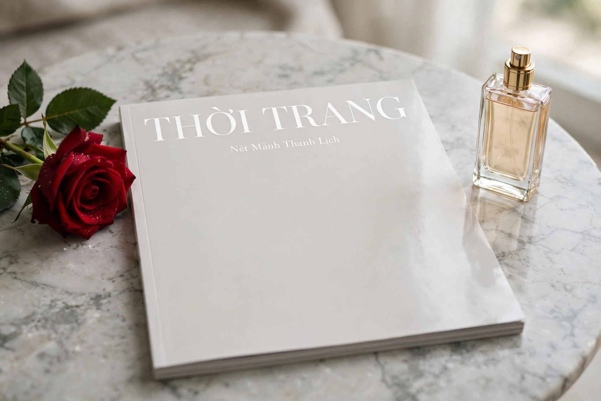 Ứng dụng font SVN-Le Beaune New việt hóa trên bìa tạp chí thời trang – font chữ nét mảnh thanh lịch