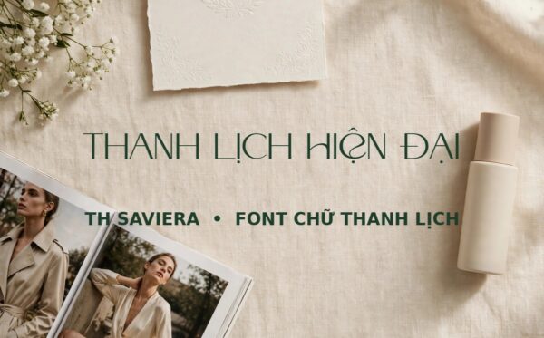 Ứng dụng font TH Saviera Việt Hóa cho tạp chí thời trang và bao bì mỹ phẩm