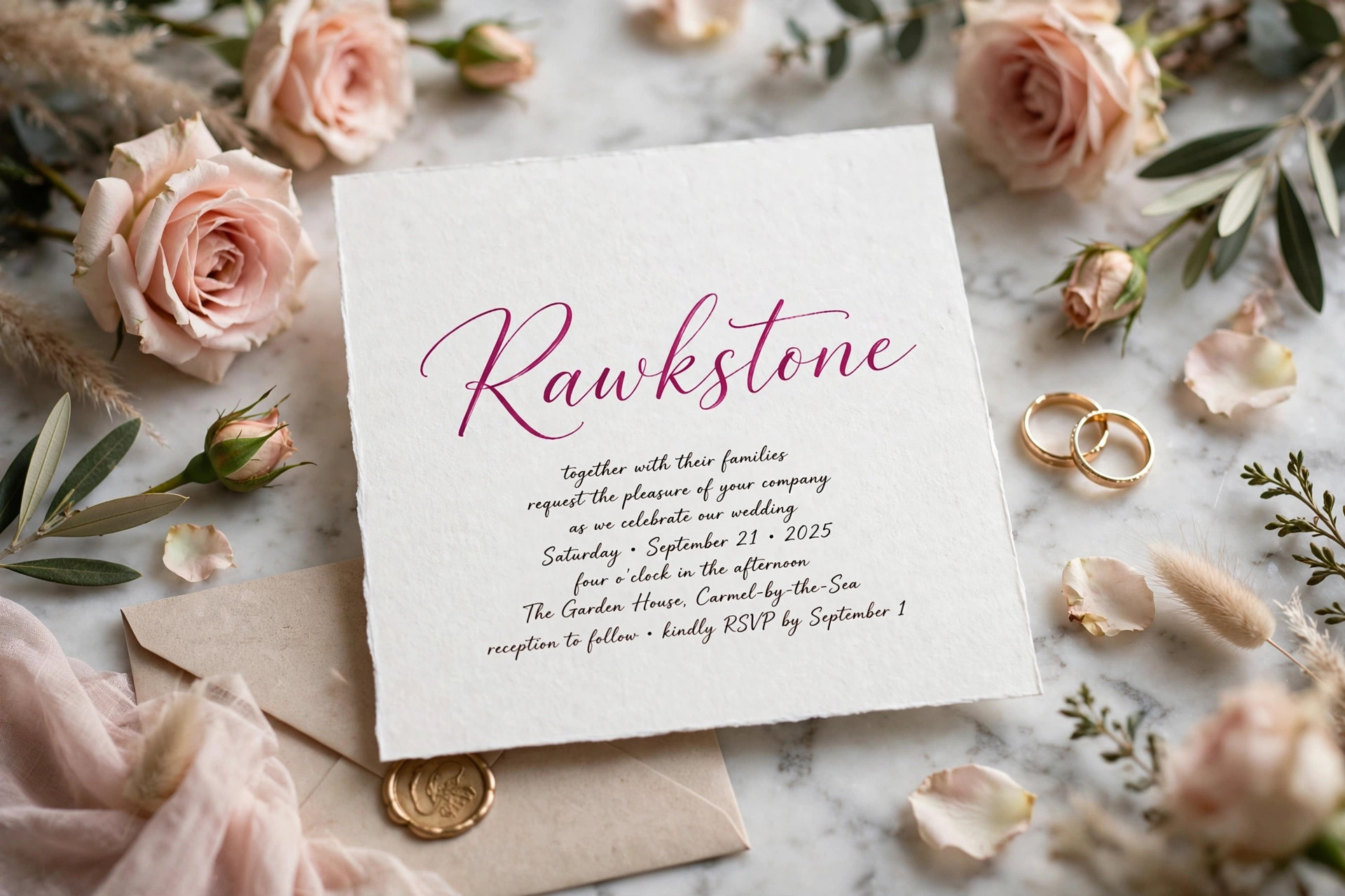 Ứng dụng font SVN-Rawkstone việt hóa trên thiệp cưới – font chữ ký viết tay mềm mại
