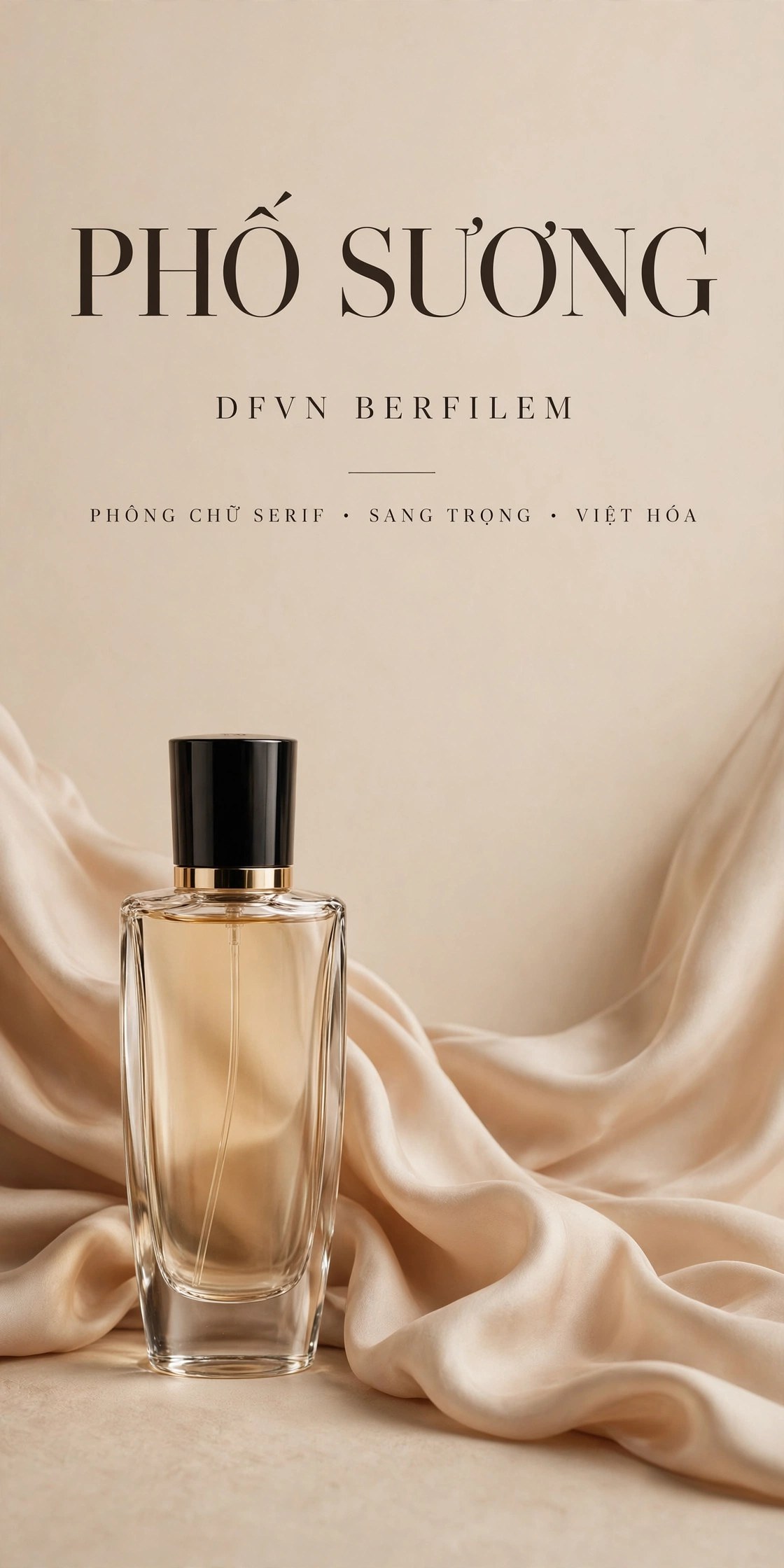 Font Serif DFVN Berfilem Việt Hóa Miễn Phí 2 Ứng dụng font DFVN Berfilem việt hóa cho thương hiệu nước hoa cao cấp