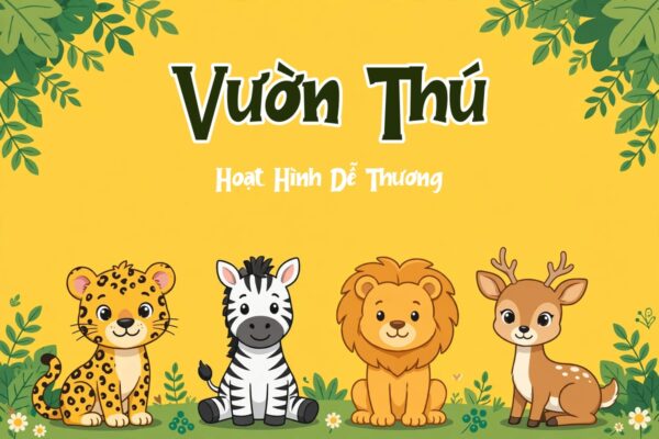 Ảnh minh họa font TH Jelly Bomb Việt Hóa – Vườn Thú hoạt hình dễ thương