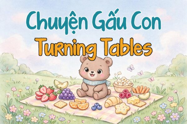 Ảnh minh họa font TH KG Turning Tables Việt Hóa – Chuyện Gấu Con