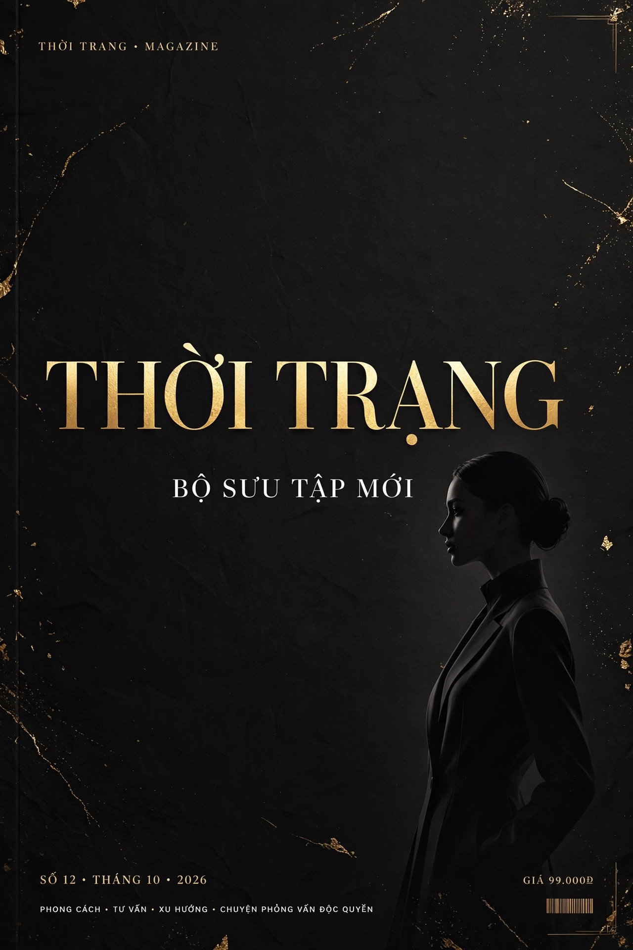 Ứng dụng font TH-Ahganirya việt hóa trên bìa tạp chí thời trang – phông serif sang trọng