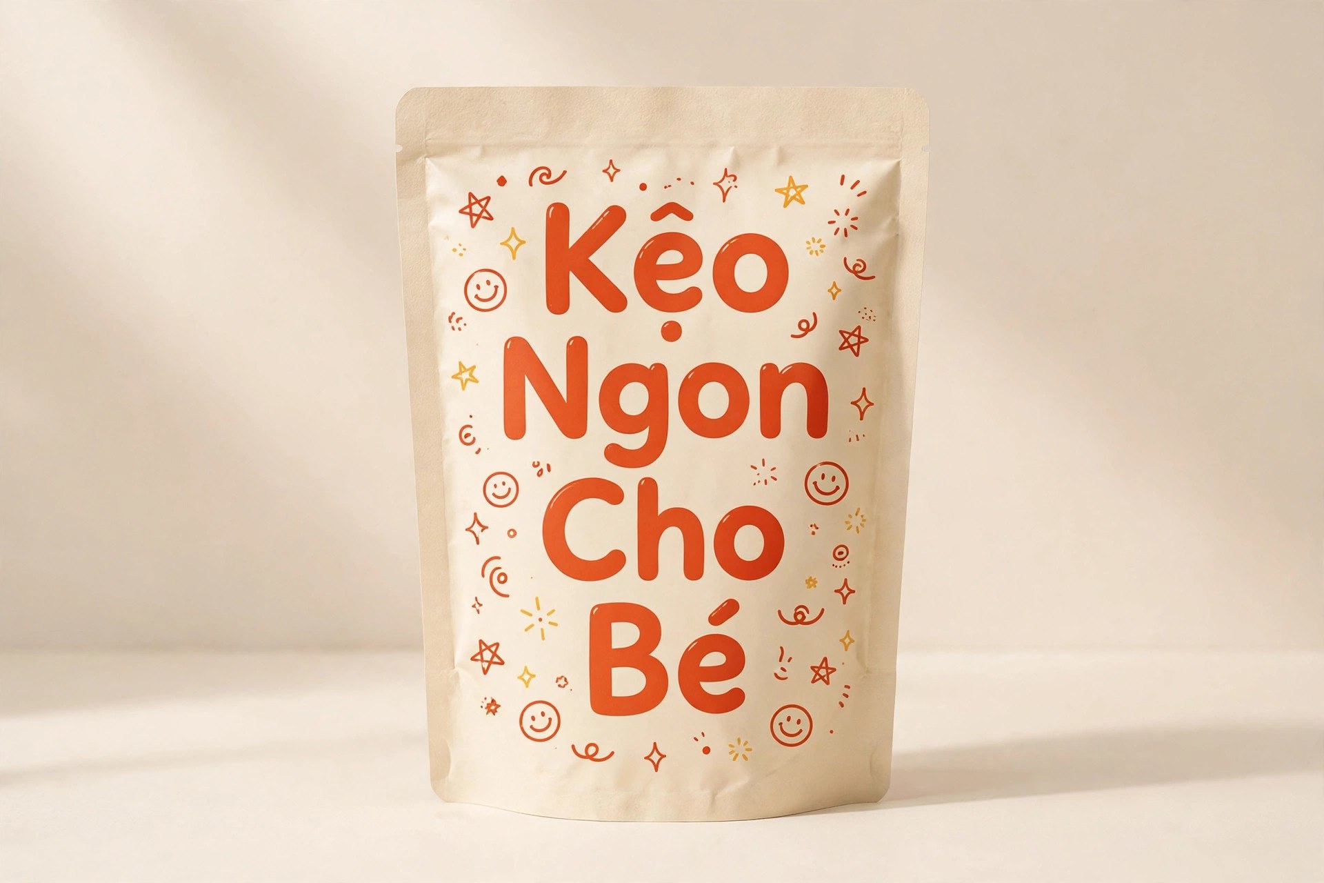 Ứng dụng font SVN-Saycheez việt hóa trên bao bì kẹo – font hoạt hình béo tròn dễ thương